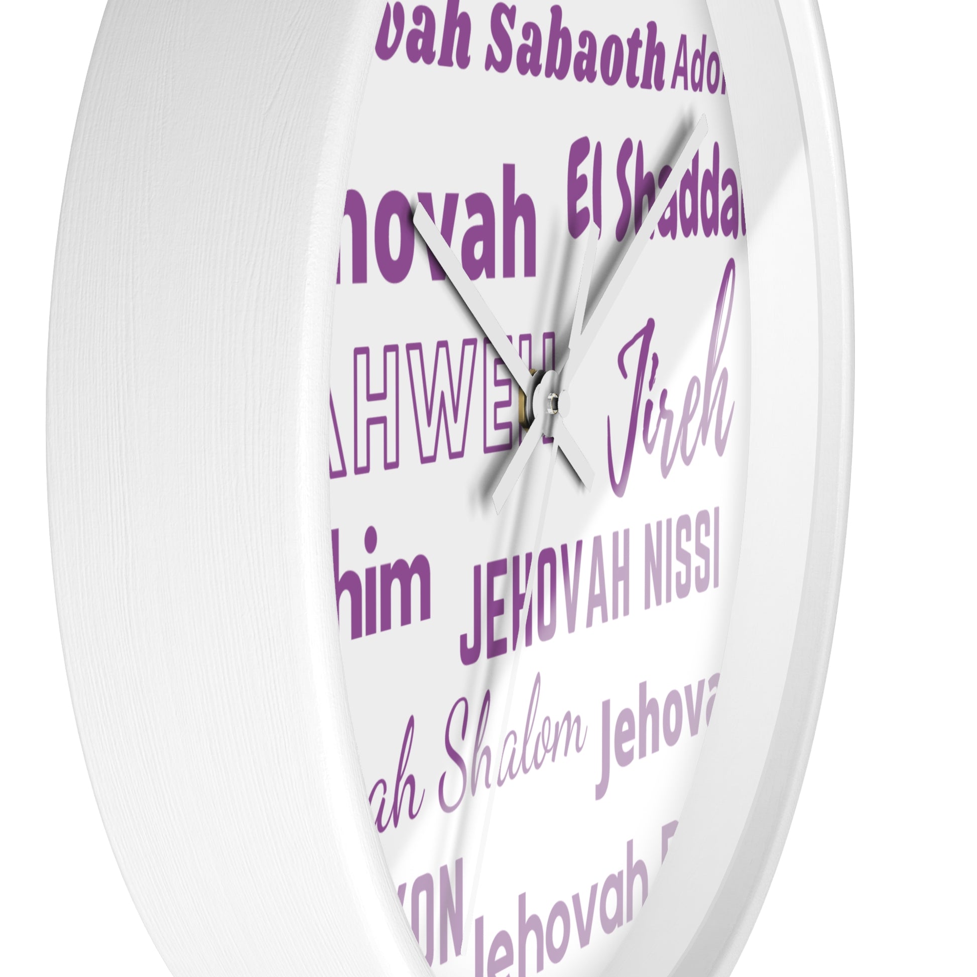 Timeless Grace Wall Clock - Purple & White