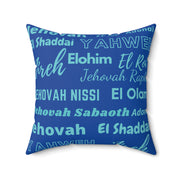 Soft Square Polyester Pillow - Cobalt Blue