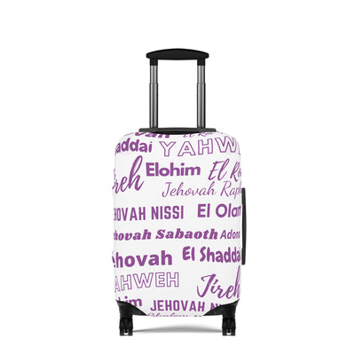 Protective Luggage Cover - Purple & White