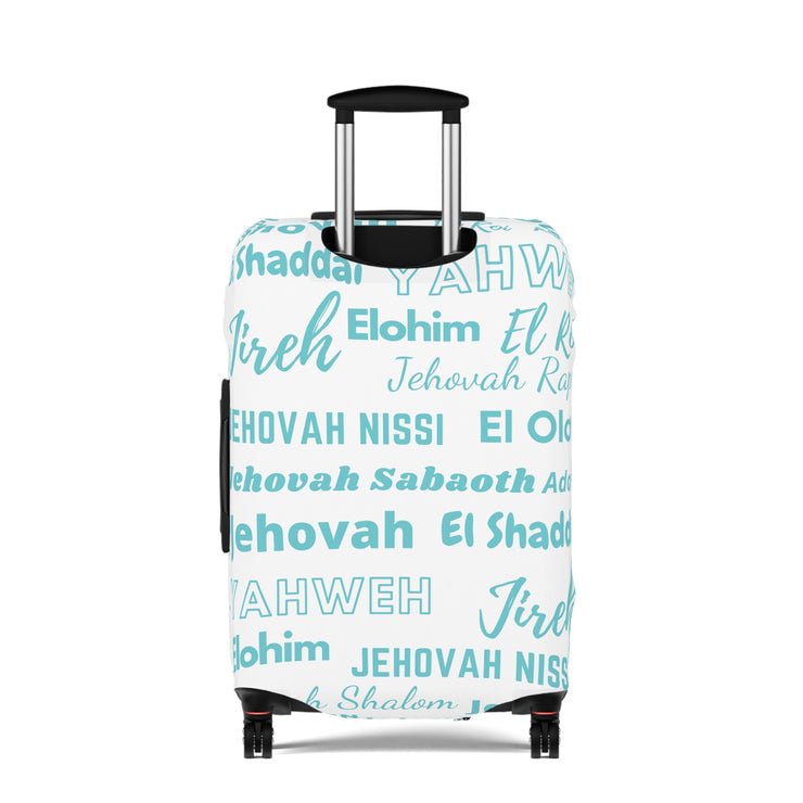 Protective Luggage Cover - Blue & White