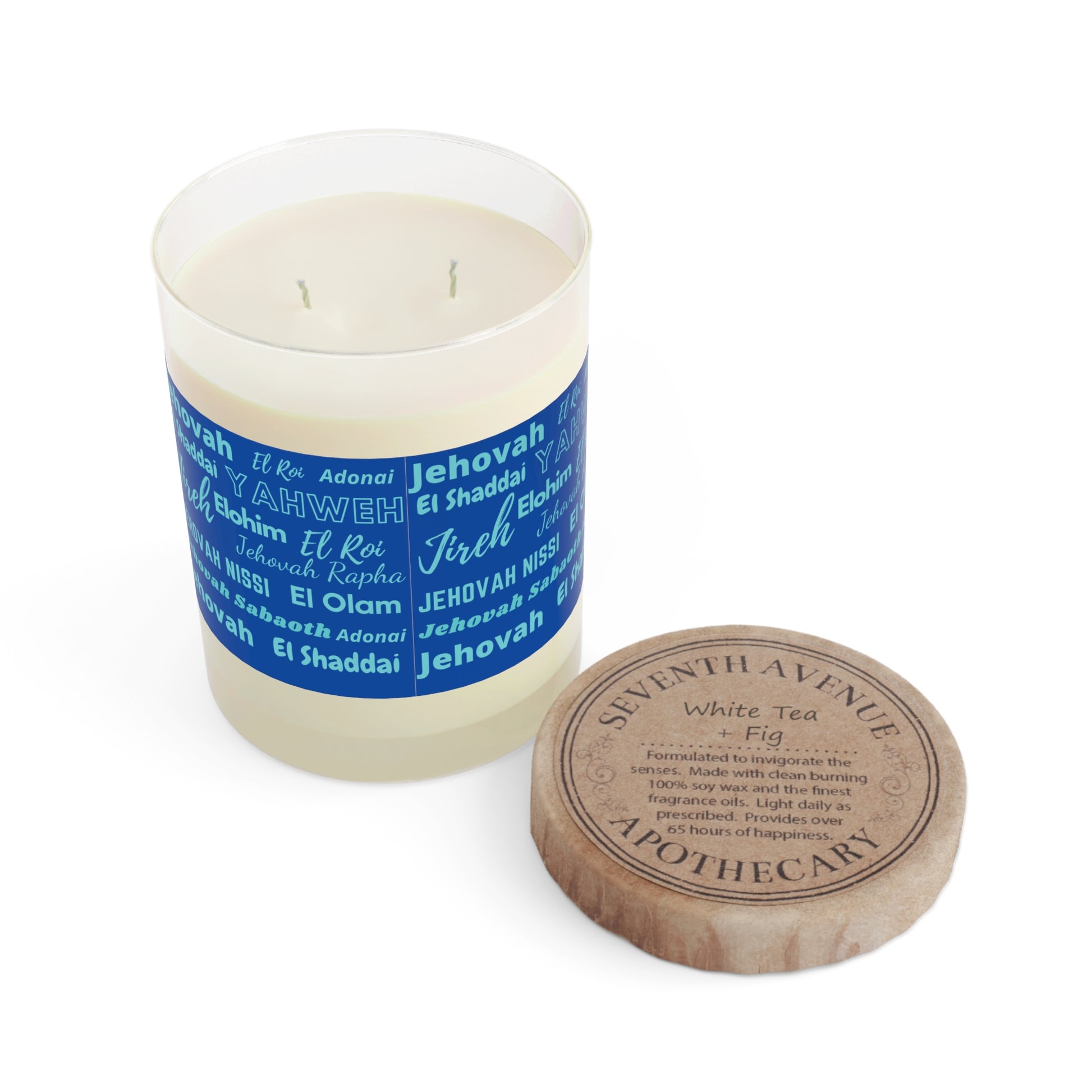 Luxurious & Aromatic Scented Candle - Cobalt & Cyan Blue