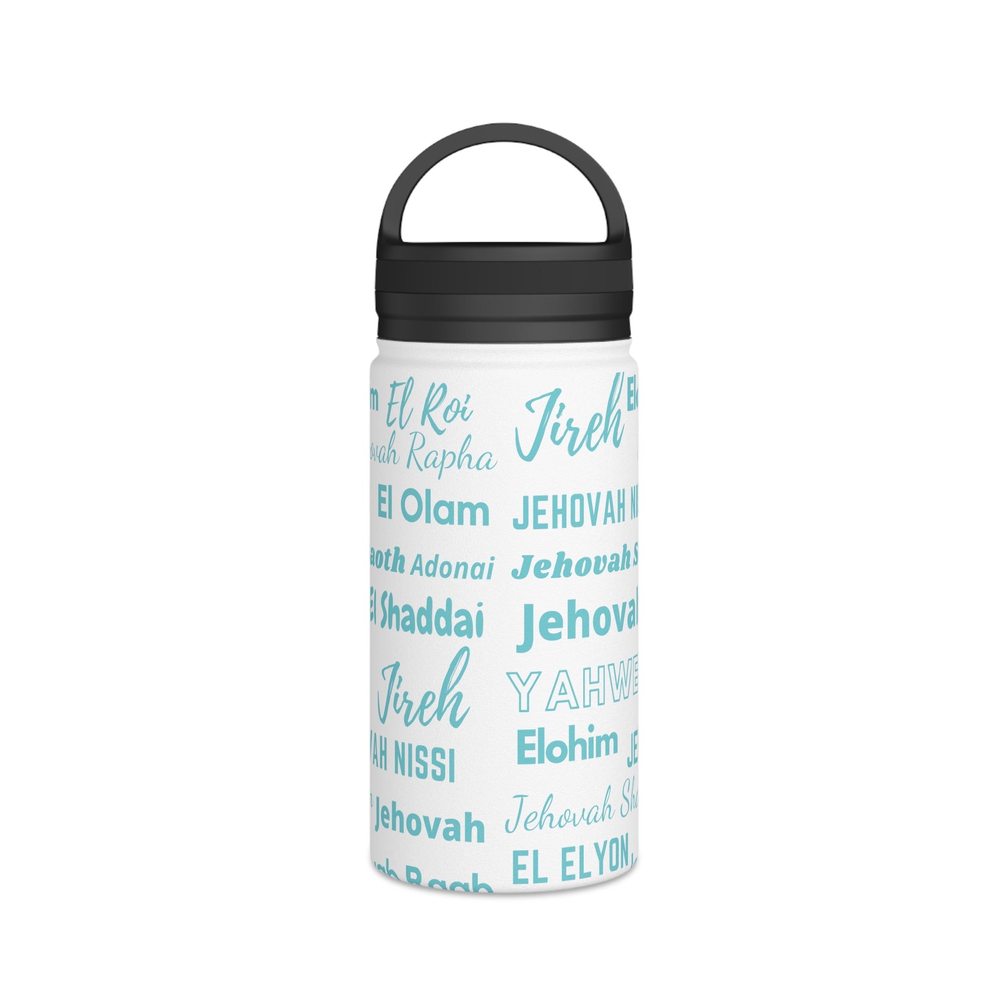 Stainless Steel Wellness Water Bottle - Blue & White
