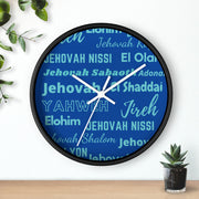 Timeless Grace Wall Clock - Cobalt & Cyan Blue