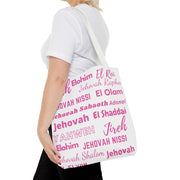 Faith-Inspired Tote Bag with Inspirational Names of God