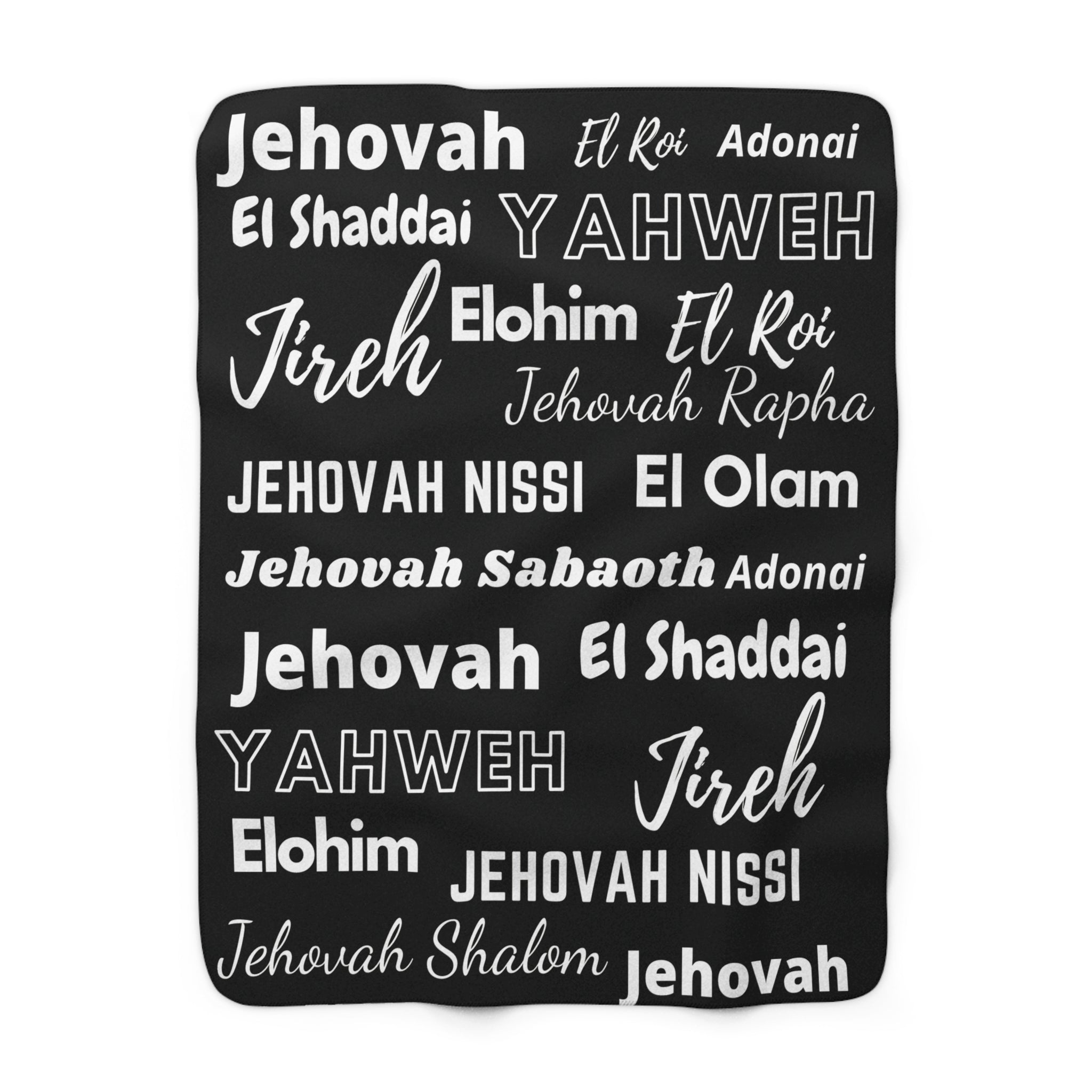 Sherpa Fleece Blanket - Black & White