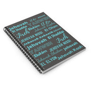 Ruled Spiral Notebook: Perfect for Journaling - Grey & Blue