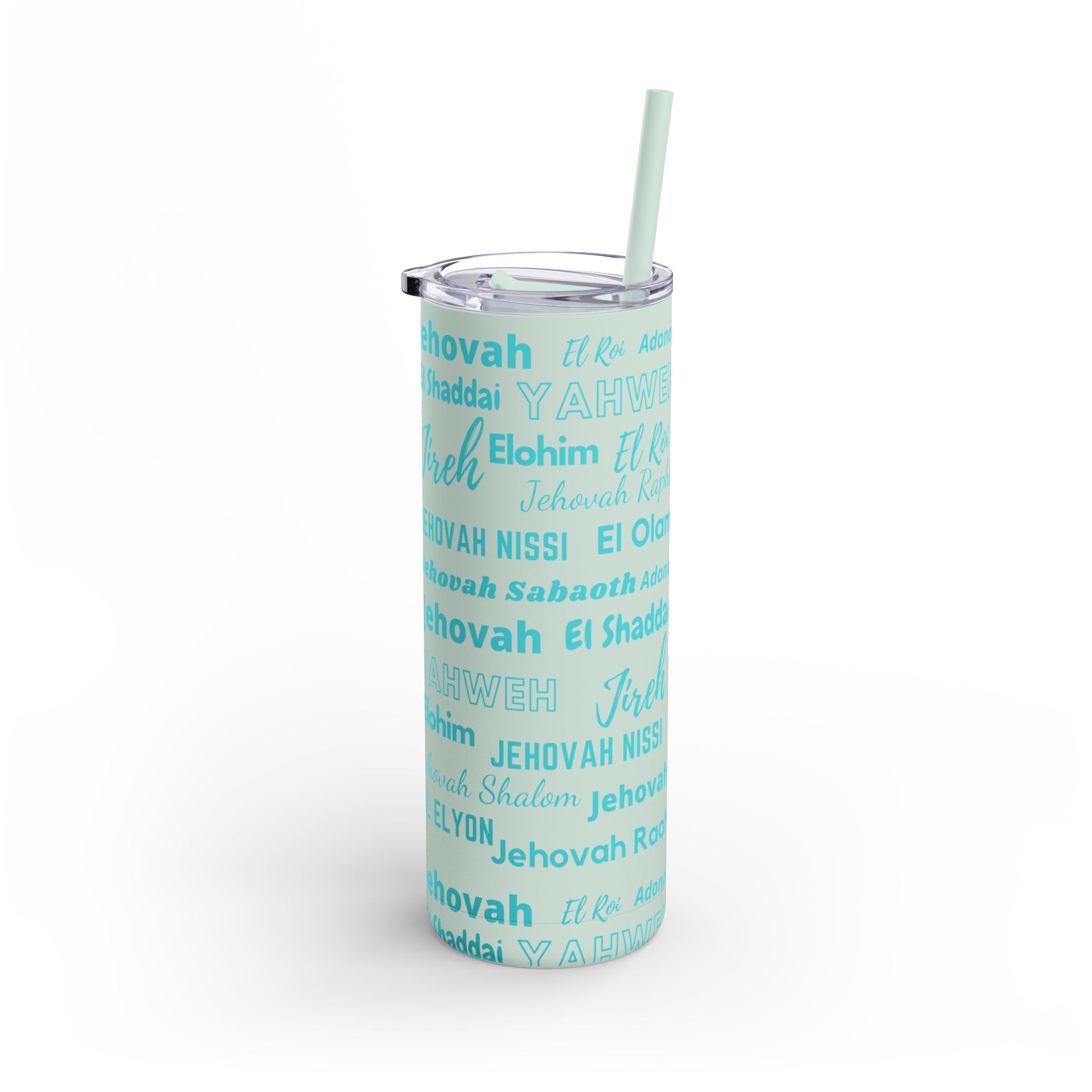 Insulated Skinny Matte Tumbler - Seaglass Blue