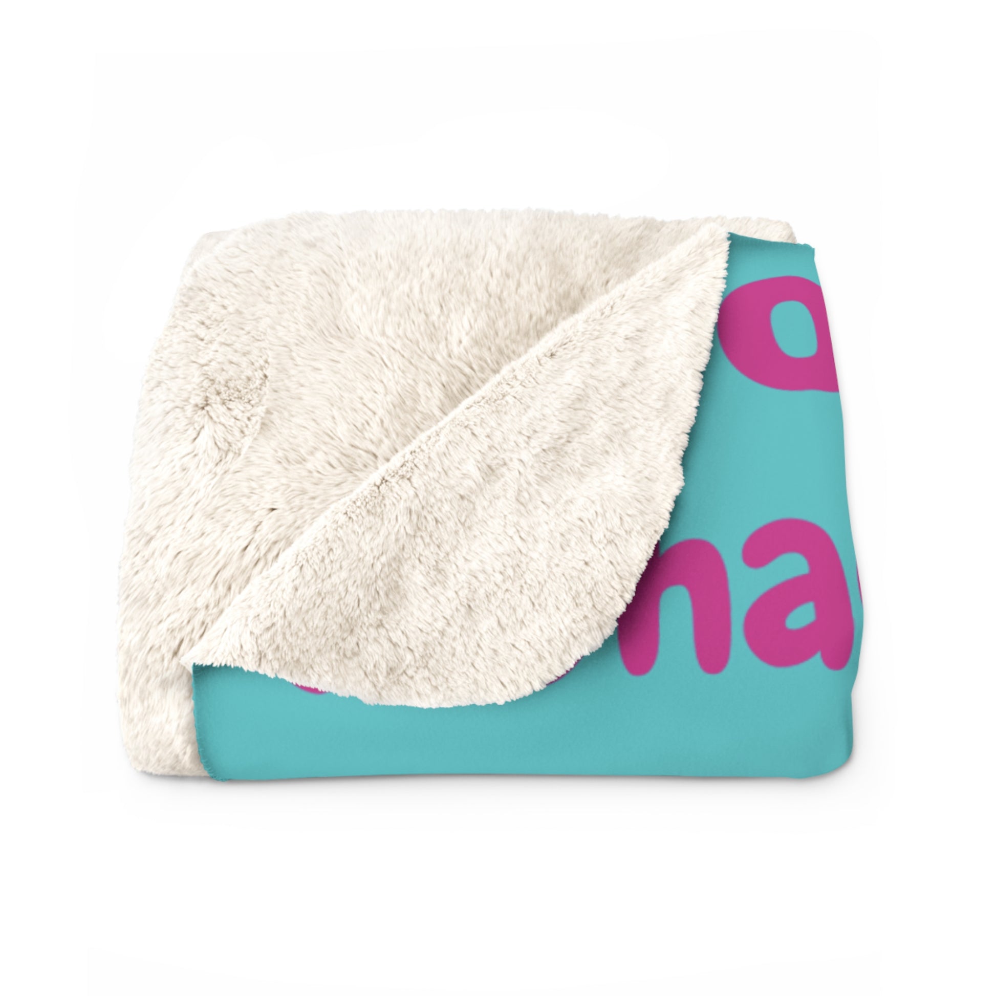 Sherpa Fleece Blanket - Pink & Blue