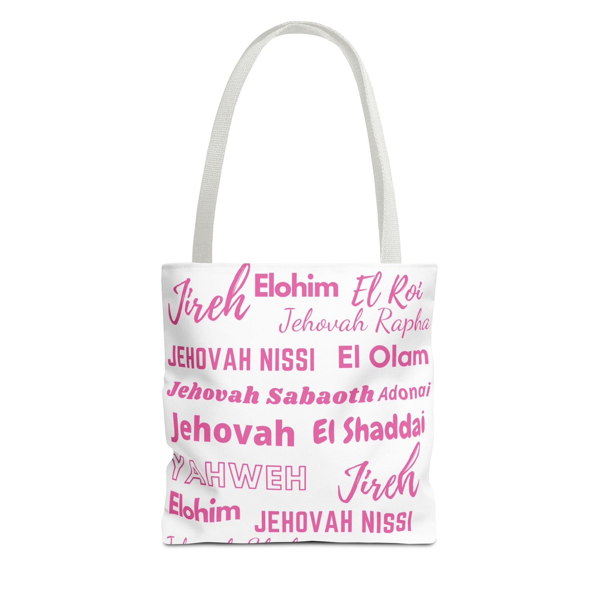 Faith-Inspired Tote Bag with Inspirational Names of God