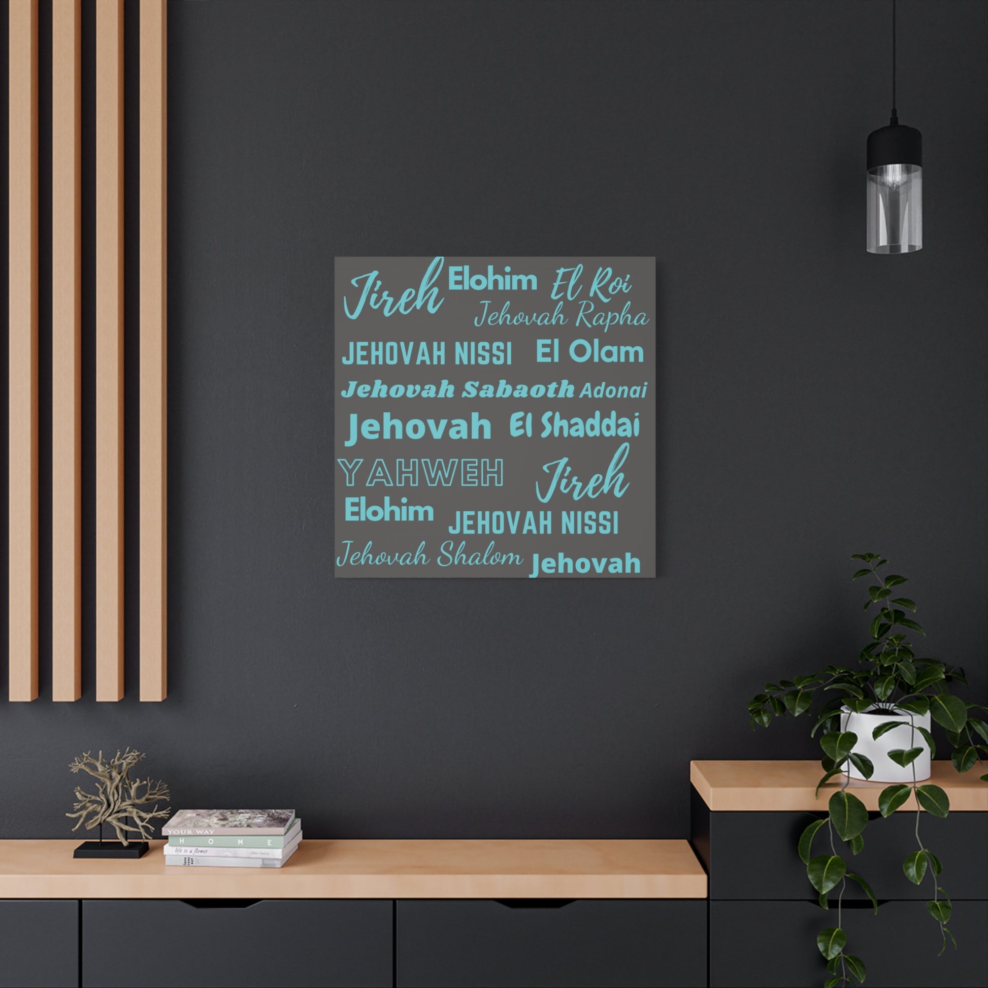 Premium Canvas Art - Blue & Gray