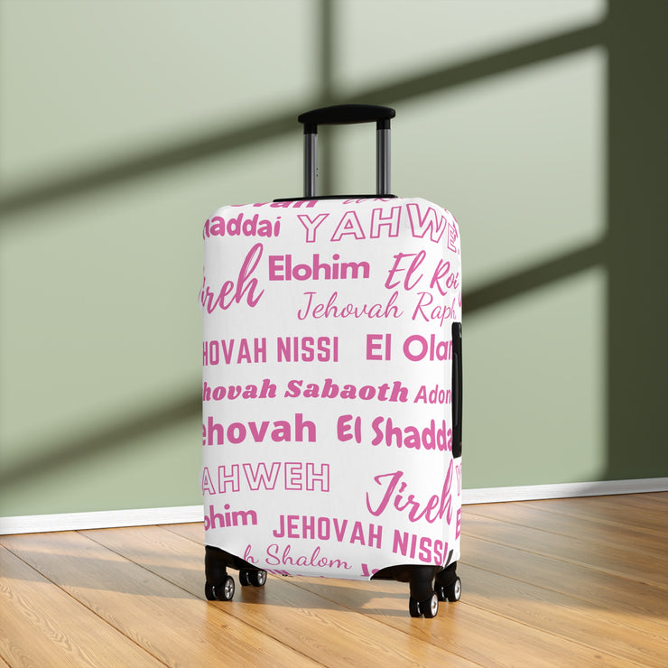 Protective Luggage Cover - Pink & White