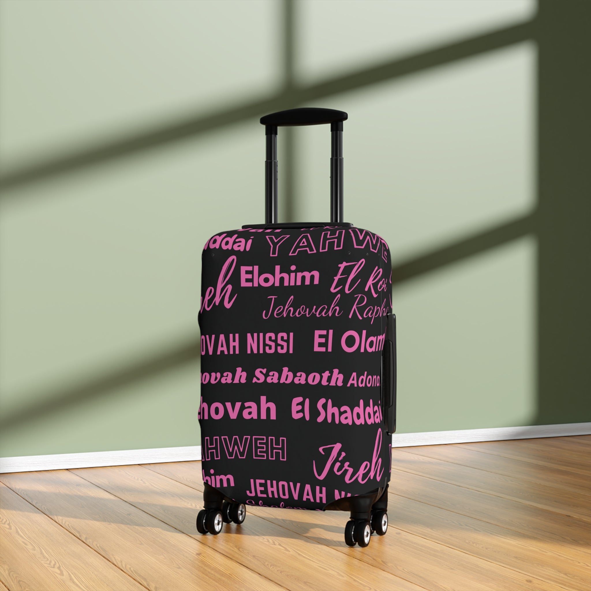Protective Luggage Cover - Black & Pink