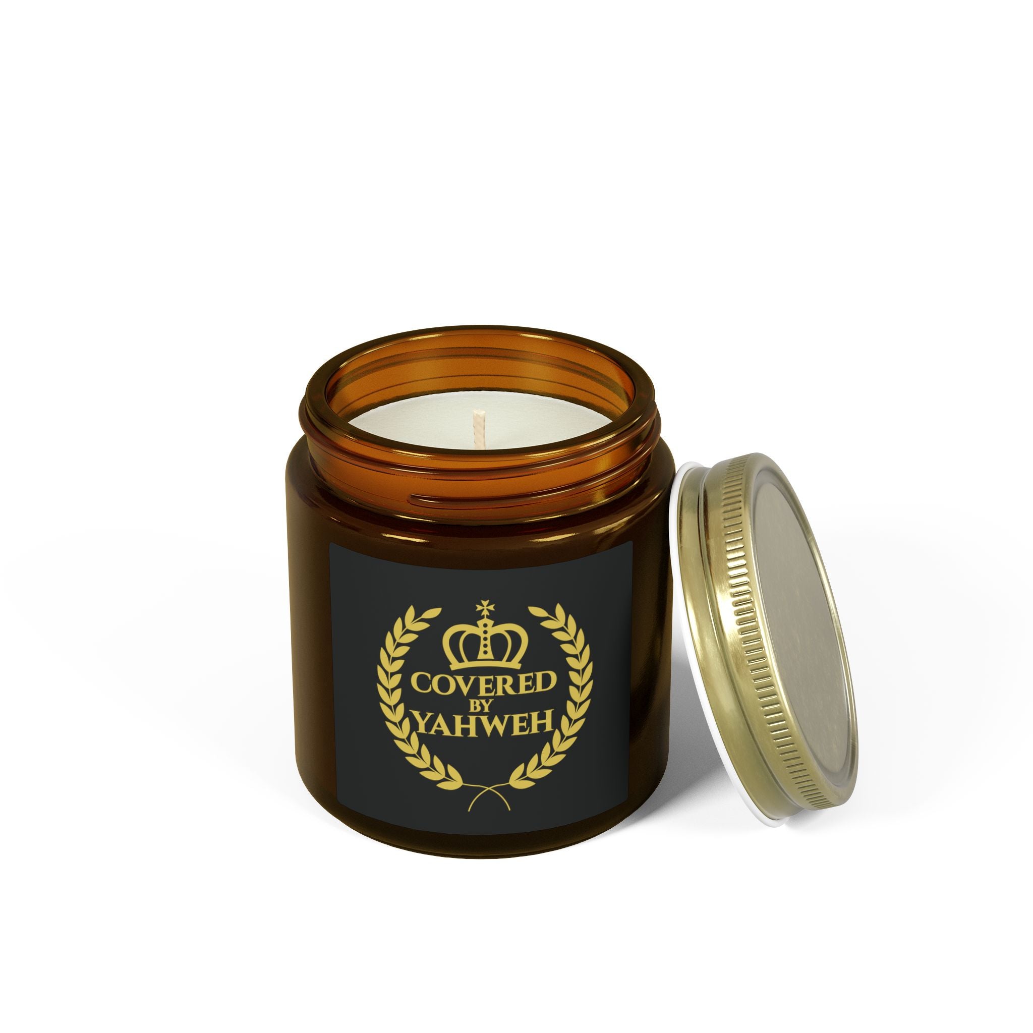 Covered by Yahweh Signature Scented Candles - Amber Jar
