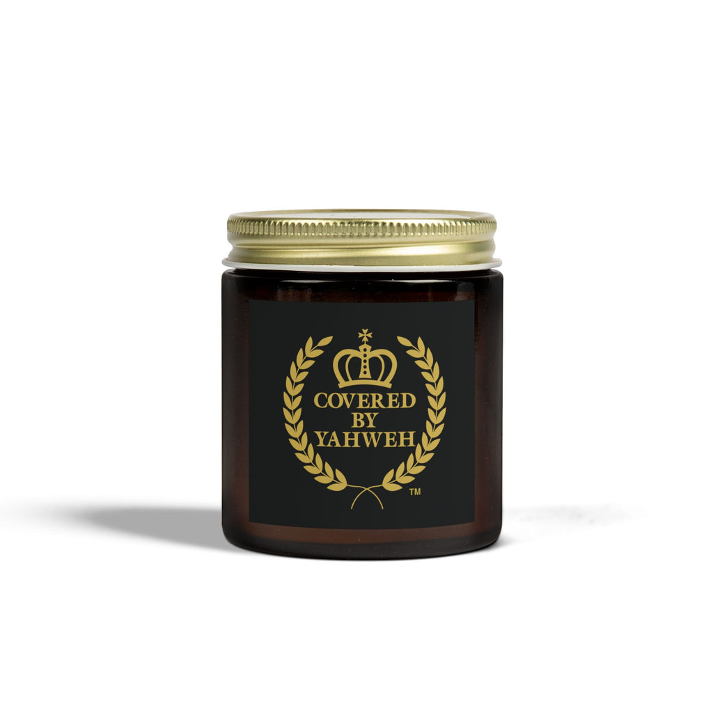 Covered by Yahweh Elegant Scented Candles - Amber Jar