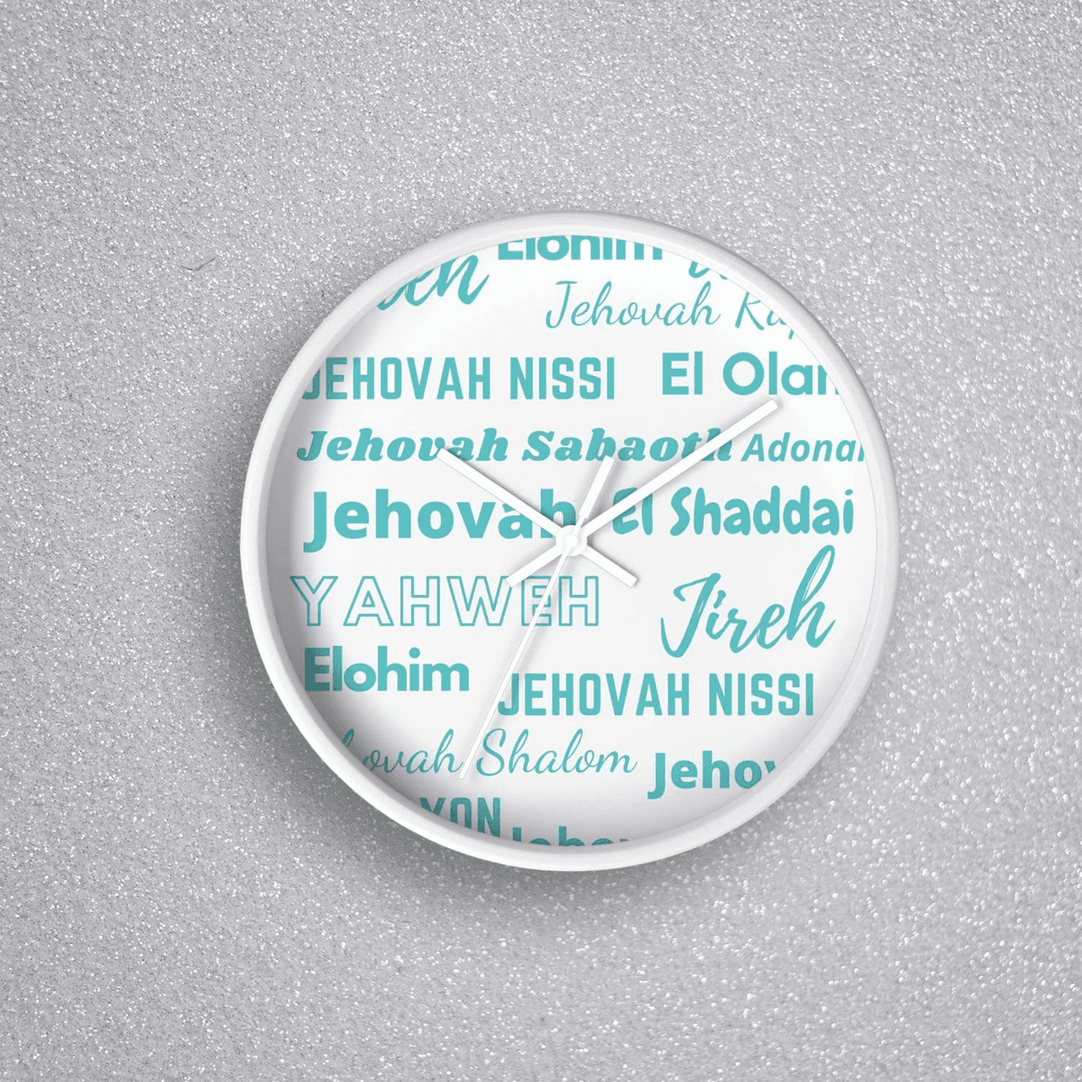 Timeless Grace Wall Clock - Blue & White