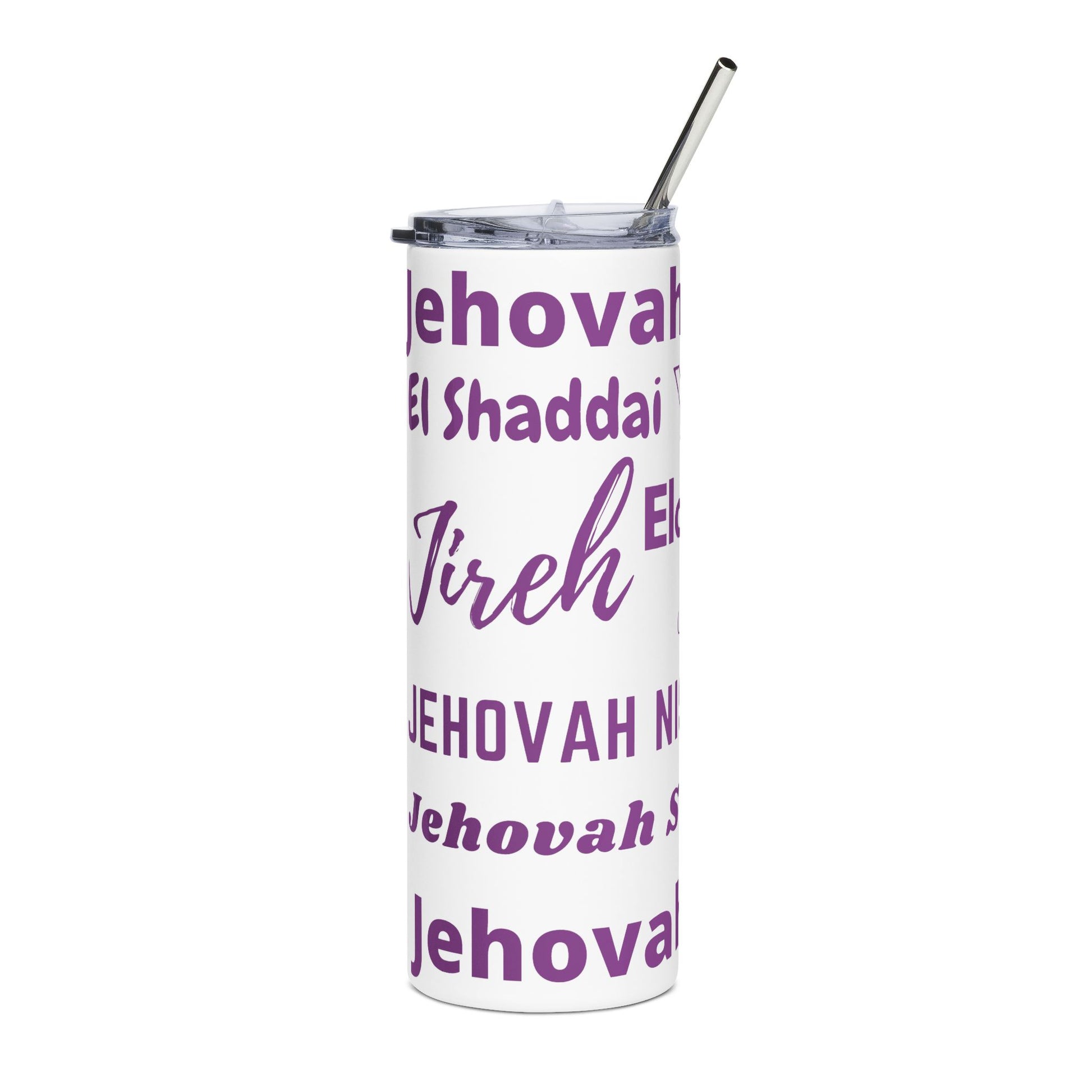 Names of God 20oz Stainless Steel Tumbler - Purple
