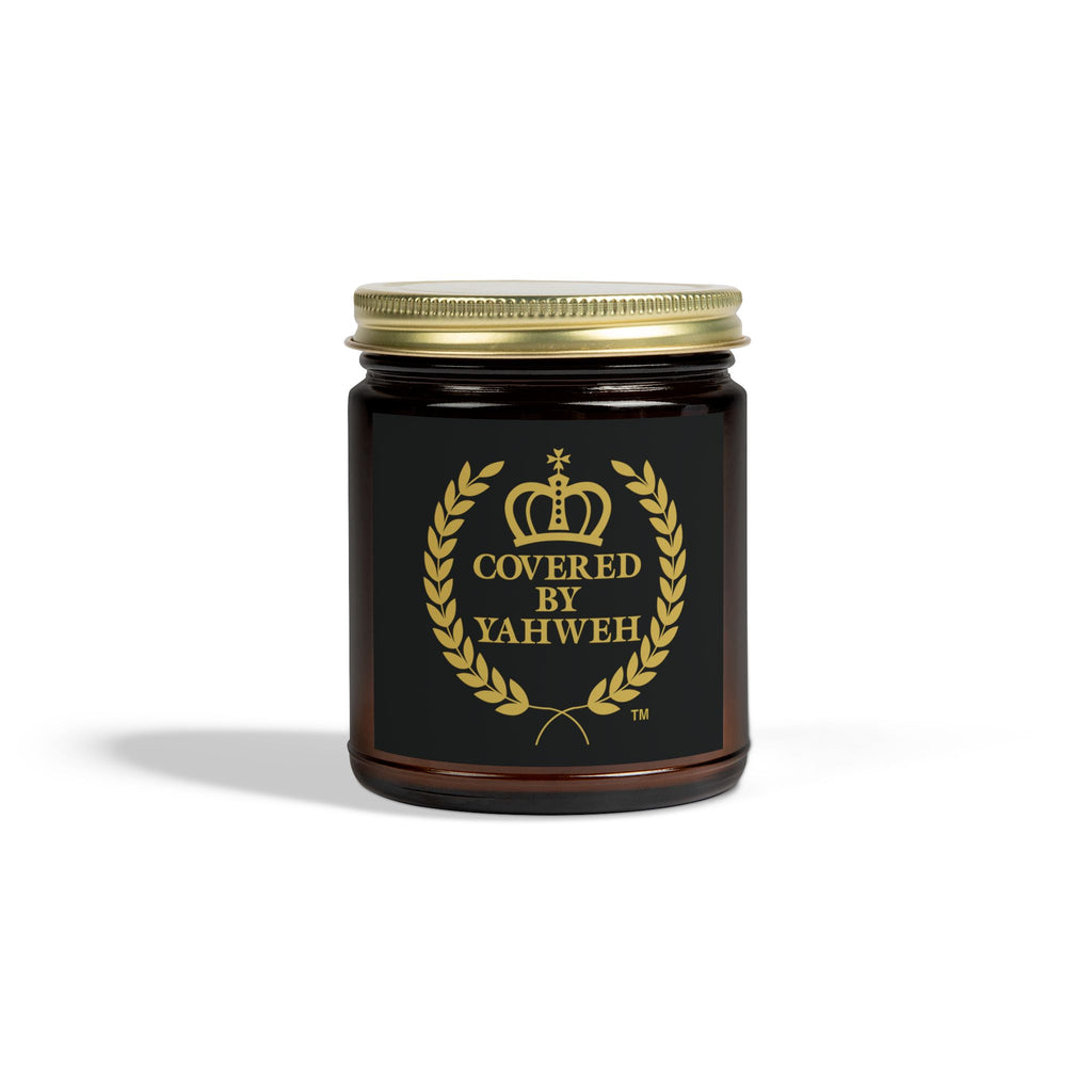 Covered by Yahweh Elegant Scented Candles - Amber Jar