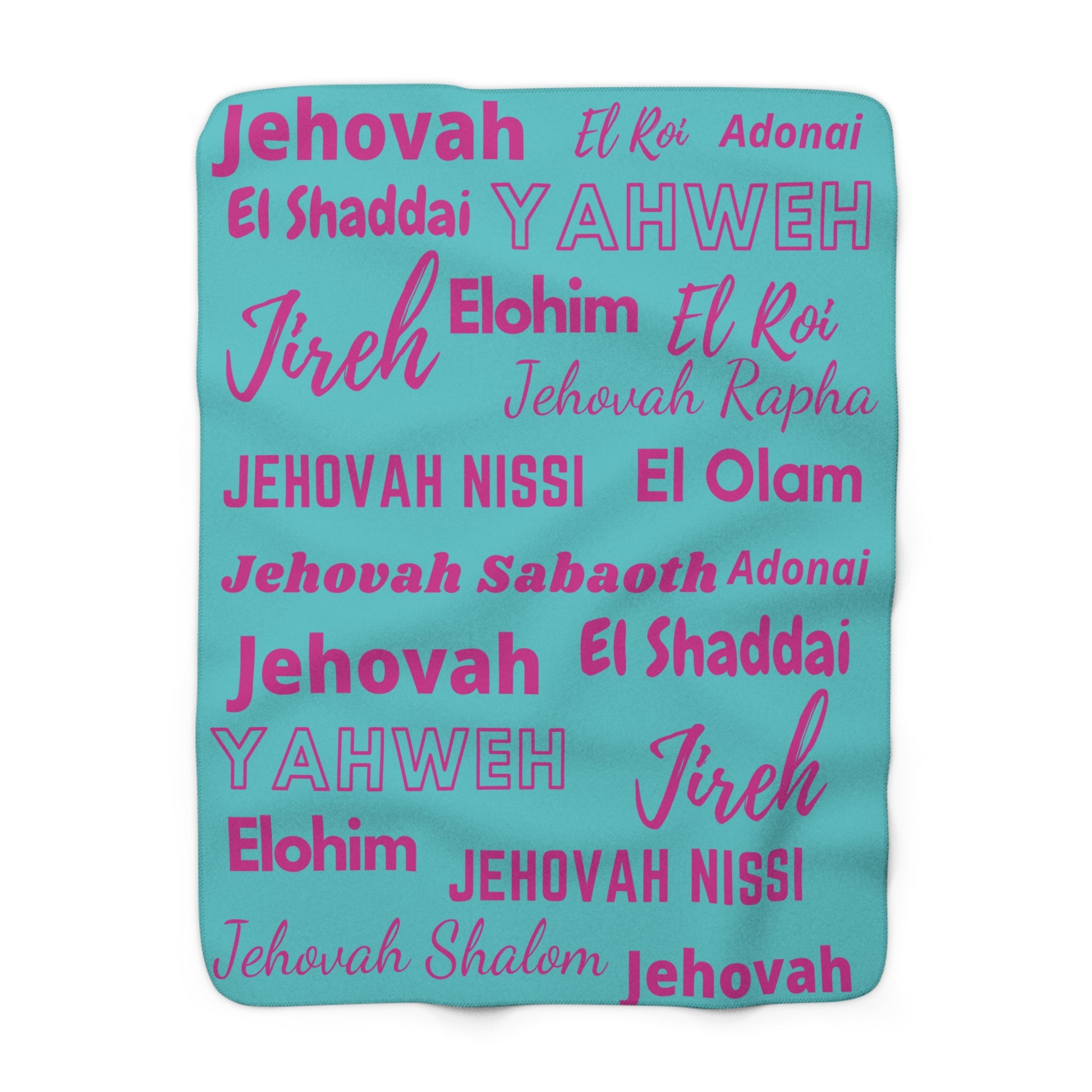 Sherpa Fleece Blanket - Pink & Blue