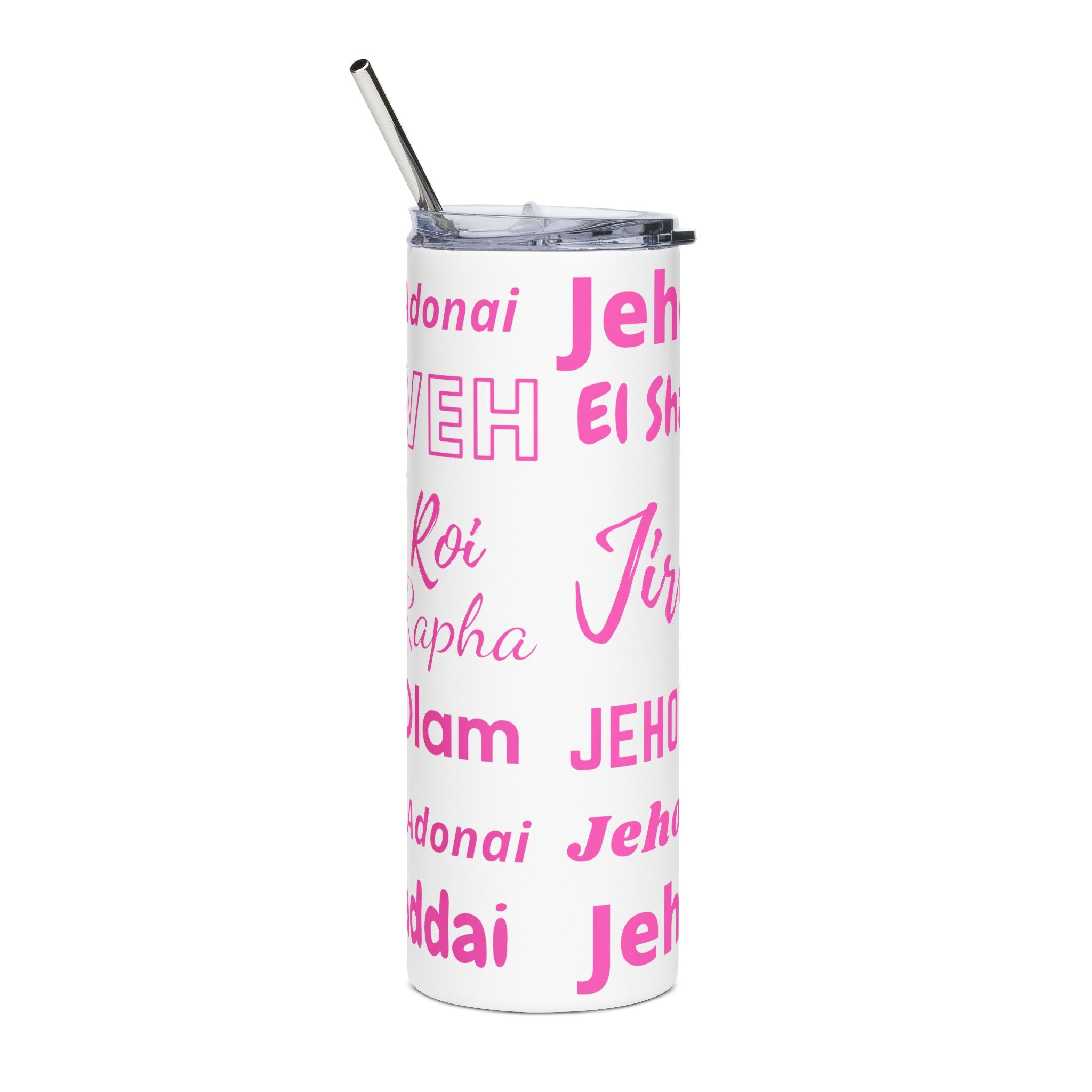 Names of God 20oz Stainless Steel Tumbler - Pink