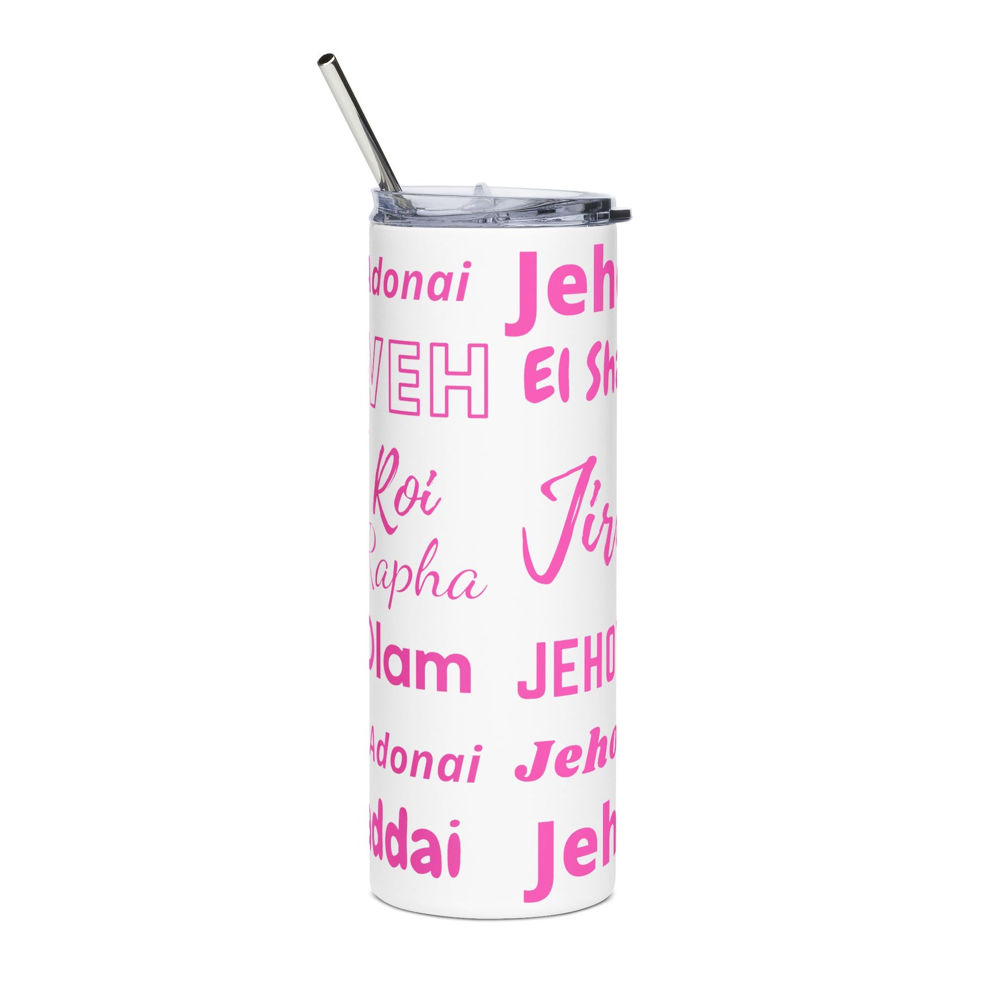 Names of God 20oz Stainless Steel Tumbler - Pink
