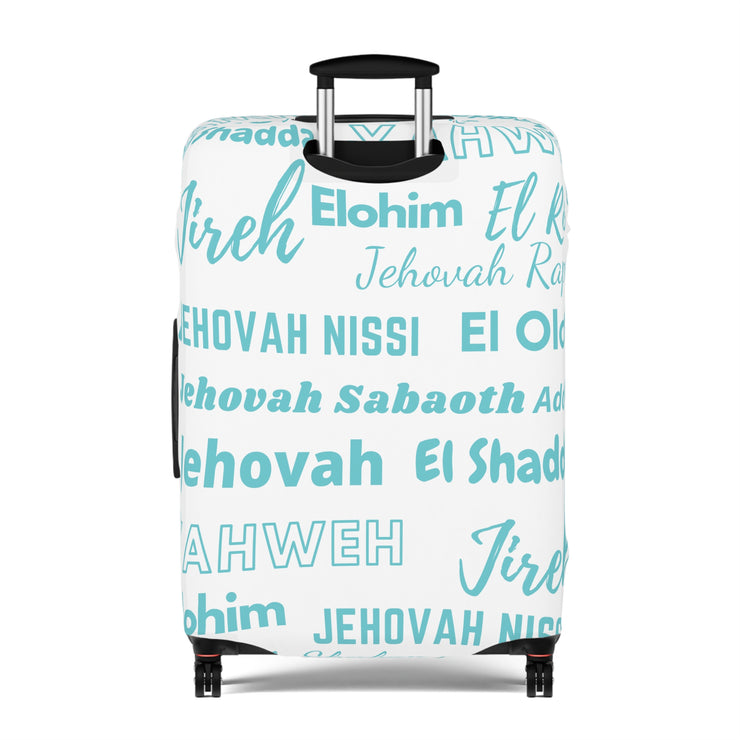 Protective Luggage Cover - Blue & White