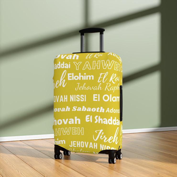 Protective Luggage Cover - Yellow & White