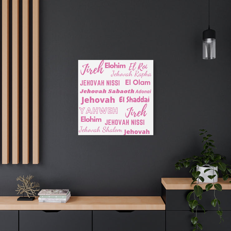 Premium Canvas Art - Pink & White