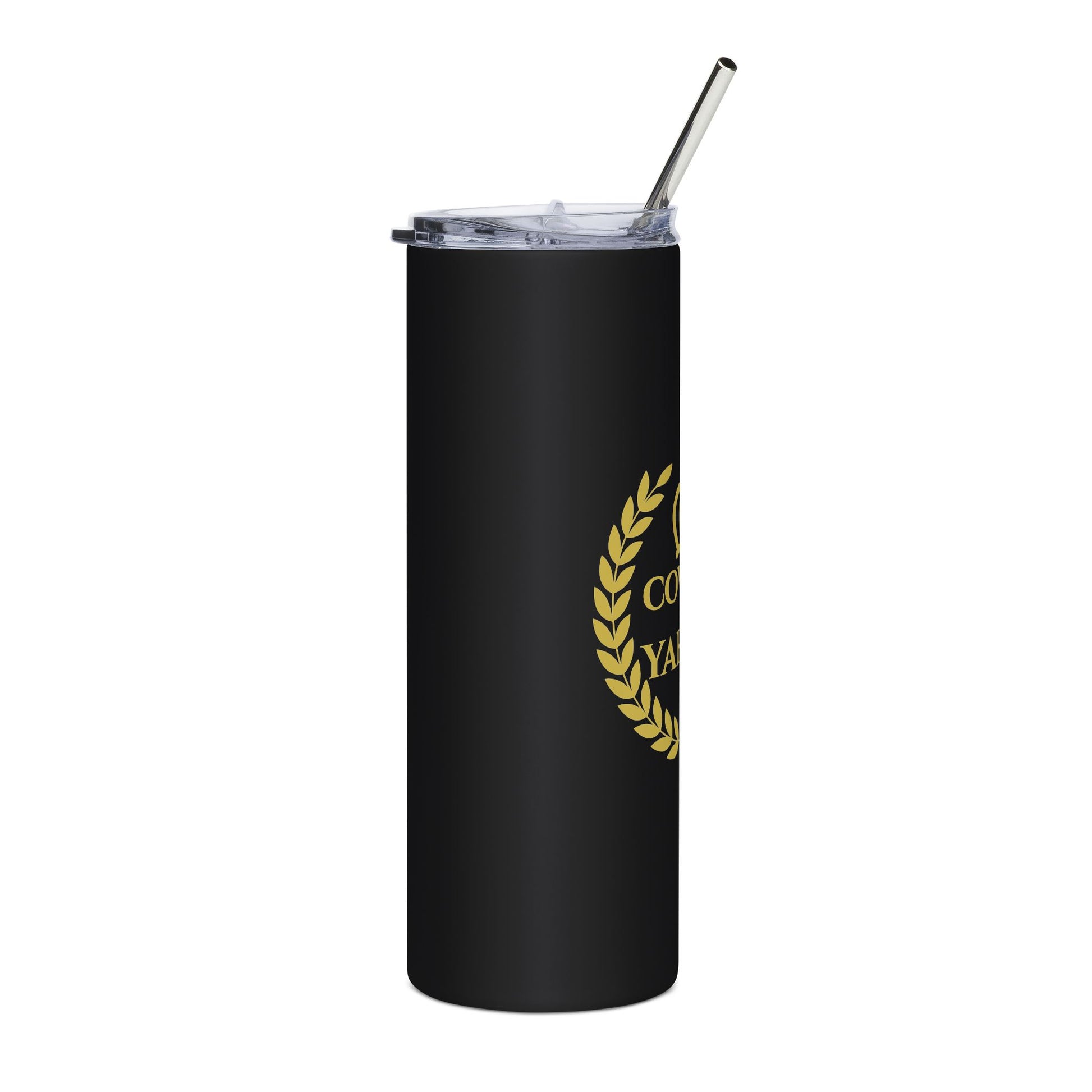 Covered by Yahweh Signature Tumbler - Black & Gold